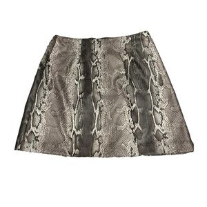 A. Byer Gray Black A-line Mini Skirt